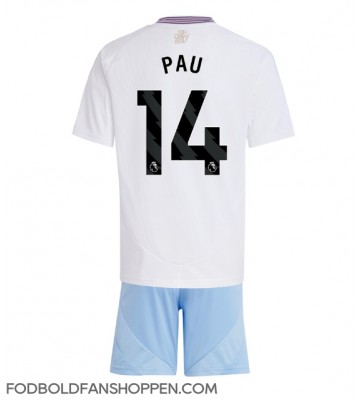 Aston Villa Pau Torres #14 Udebanetrøje Børn 2024-25 Kortærmet (+ Korte bukser)